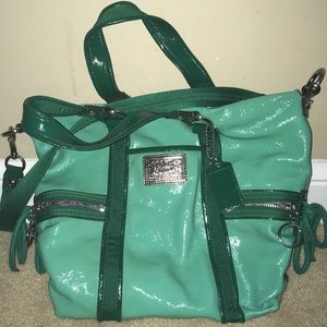 Coach Poppy Green large tote